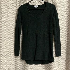 Old Navy XS Dark Green V-Neck Tunic Sweater